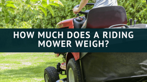 weight of a riding mower