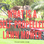 What is a self-propelled lawn mower?