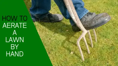 Aerate lawns by hand