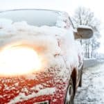 Car in snow and ice